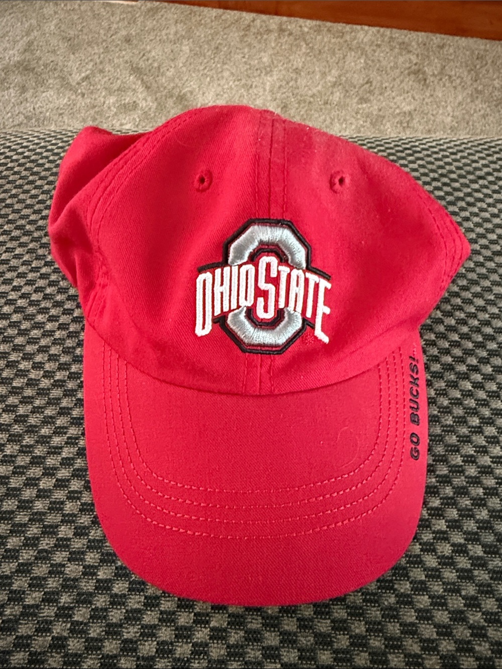 Ohio State Red Baseball Cap - Embroidered Logo